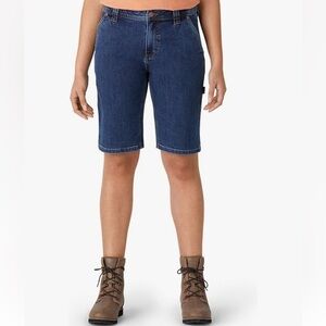 Dickies Denim Carpenter Relaxed Shorts Women's Size 24 Reg NWT